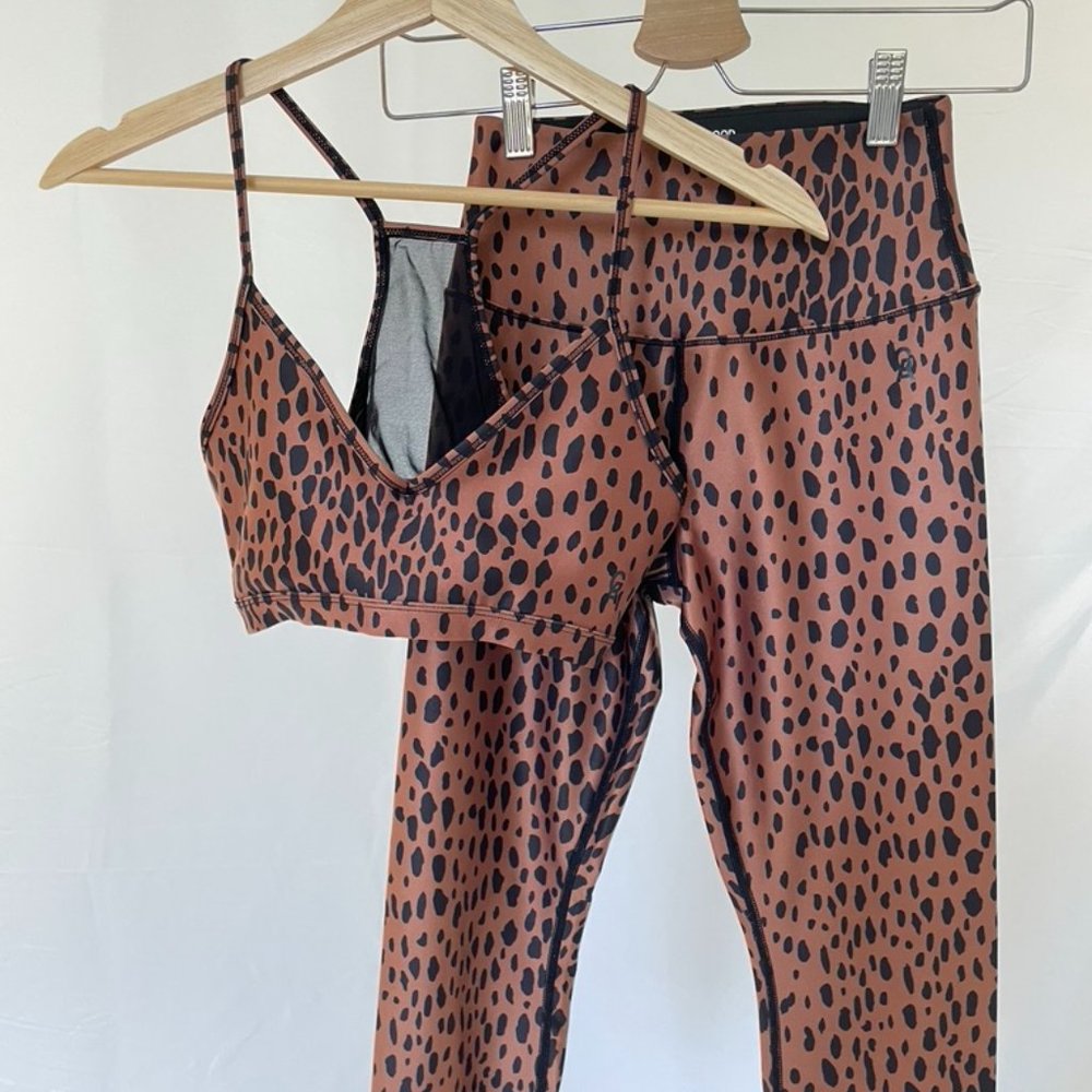 Good American Cheetah Workout Set